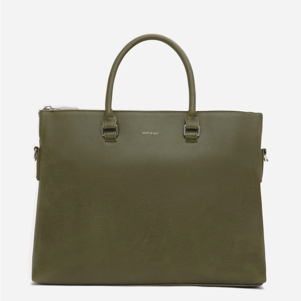 Matt & Nat Olive Green Laptop Tote